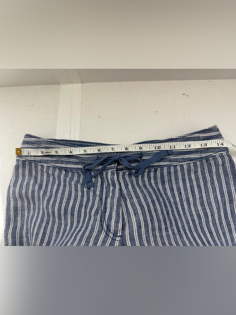 Tommy Bahama Blue and White Striped Straight-Leg Pants - Picture 13 of 16